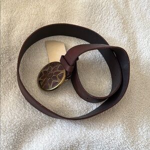 Coldwater Creek Brown Belt with Artistic Buckle 39” in length